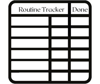 Preview of Routine Tracker for at home (Reading level children - young adult)