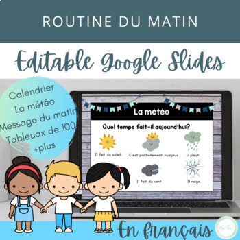 Preview of Routine du Matin FRENCH GOOGLE SLIDES