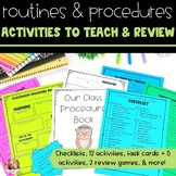 Routines & Procedures Checklist, Games, Task Cards, Slides