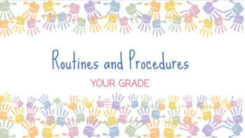 Preview of Routines and Procedures Elementary (Editable)