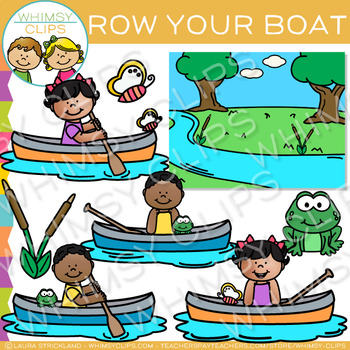 Preview of Row, Row, Row Your Boat Nursery Rhyme Story Clip Art
