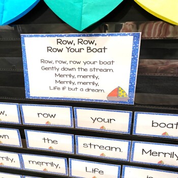 Build a Poem ~ Row Row Row Your Boat ~ Pocket Chart Center ...