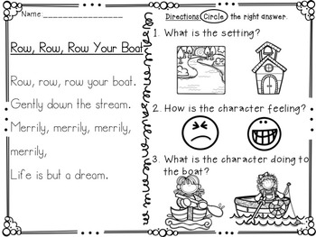 row, row, row your boat literacy activities by shahna