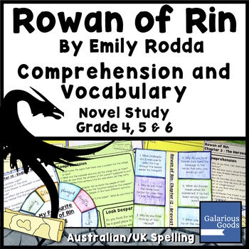 Preview of Rowan of Rin Comprehension and Vocabulary - Novel Study