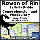 Rowan of Rin Comprehension and Vocabulary - Novel Study