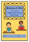 Rowan of Rin - by Emily Rodda - Higher-Order Thinking Novel Study