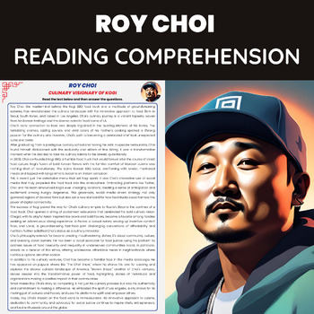Preview of Roy Choi Reading Passage for AAPI Heritage Month Kogi BBQ Food
