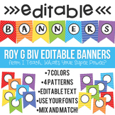 Roy G Biv Editable Banners