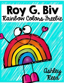  Roy  G  Biv  Rainbow Colors  Freebie by Just Reed TpT