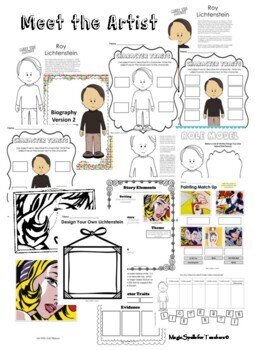 Roy Lichtenstein Activities - Famous Artist Biography Art Unit - Pop Art