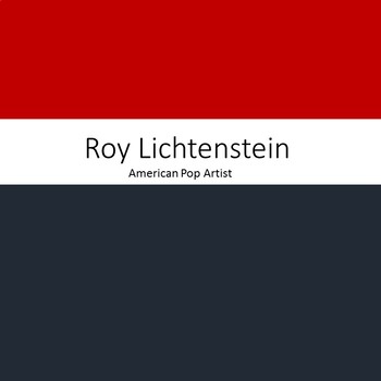 Preview of Roy Lichtenstein - Digital Task Cards