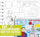 Roy Lichtenstein Sketch Notes for Visual Art Worksheet - A
