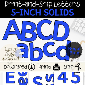 Bulletin Board Letters (Printable): Blue and Orange