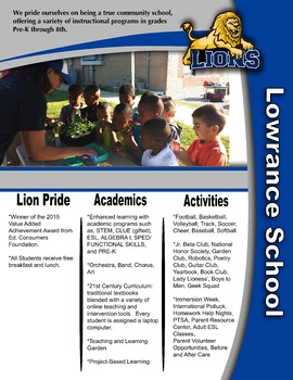 Preview of Royal Blue School Information Flyer