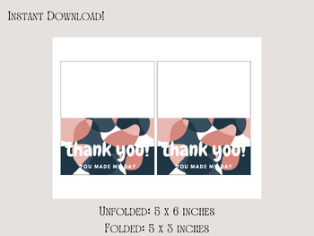 Royal Flower Thank You and Encouragement Cards - Editable Canva Template