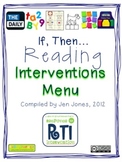 RtI: Response to Intervention "If, Then" Reading Intervent