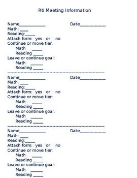 Preview of Rti Log