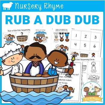 Preview of Rub-a-Dub-Dub Nursery Rhyme - Literacy Lesson Plans