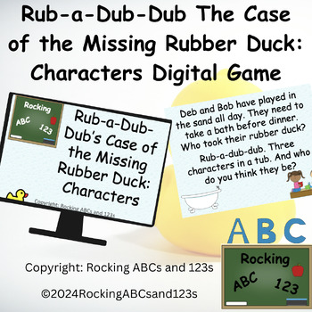 Preview of Rub a dub dub Mystery: Inferring Character Reading Comprehension Digital Game