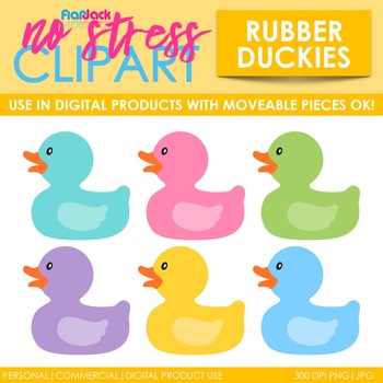 Rubber Ducks Clip Art (Digital Use Ok!) by FlapJack Educational Resources