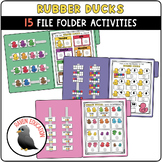 Rubber Ducks File Folder Activity BUNDLE (15 File Folder A