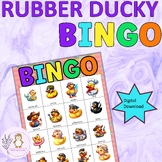 Rubber Ducky Bingo Cards Activity Preschool Early Elementa