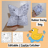 Rubber Ducky Day Activities Cooties Catcher Writing Game D