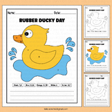 Rubber Ducky Day Activities Math Duck Color by Number Work