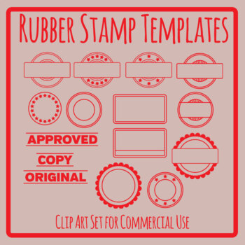 round rubber stamp clip art