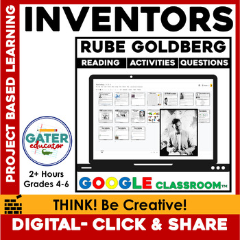 Preview of Rube Goldberg DIGITAL Reading Passages and Activities | Project Based Learning