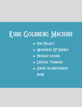 Preview of Rube Goldberg Machine Project with Rubric