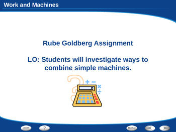 Preview of Rube Goldberg Machines Project Powerpoint Lesson