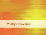 Rubic for Single Poem Explication Essay and Presentation