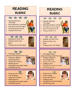 Preview of Rubric Bookmark - for independent reading and goal setting