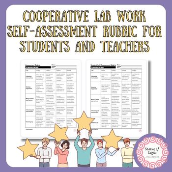 Preview of Rubric Cooperative Lab Work Student Self-Evaluation & Teacher Assessment