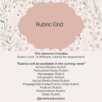 Preview of Rubric Grid