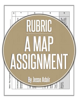 Preview of Rubric: A Map Assignment or Project