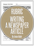 Rubric: Writing A Newspaper Article
