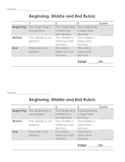 Rubric for Beginning, Middle, and End