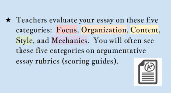 Preview of Rubric for Grading Five-Paragraph (or Longer) Essays (Student-Friendly)