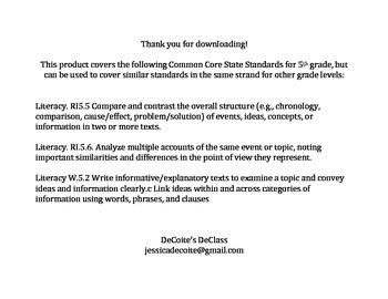 Preview of Rubric for Informational Text Compare and Contrast Essay