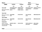 Rubric for Making Connections Unit