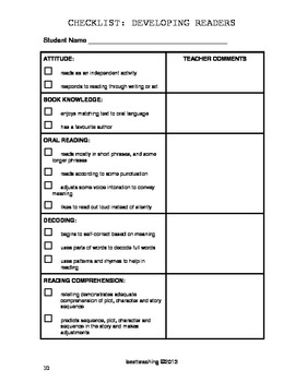 Rubrics and Checklists for Grades 1-3 by Bestteaching | TpT