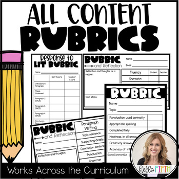 Preview of Rubrics for All Content Areas