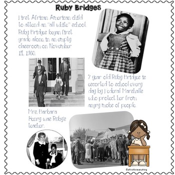 Ruby Bridges by A First for Everything with Julie Pettersen | TpT
