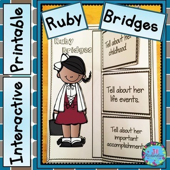 Preview of Biography Template Ruby Bridges Writing Black History Month ESL