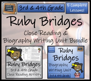 Preview of Ruby Bridges Close Reading & Biography Bundle | 3rd Grade & 4th Grade