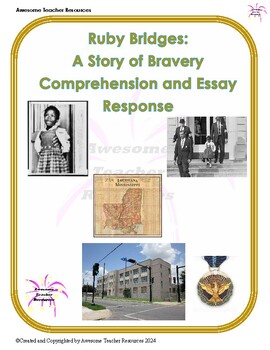 Preview of Ruby Bridges: A Story of Bravery Comprehension and Essay Response Worksheet