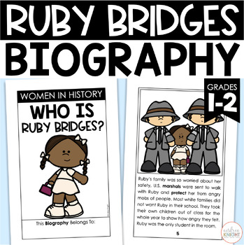 Preview of Ruby Bridges Activity - Biography and Comprehension Work for 1st and 2nd Grades