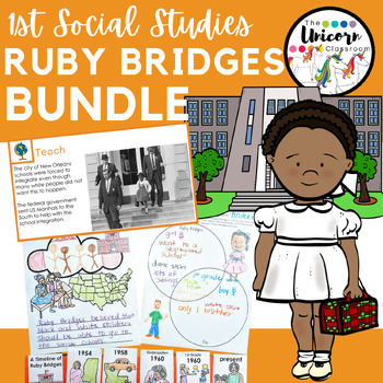 Preview of Ruby Bridges BUNDLE | Google Slides Lessons + Worksheets | Assessment